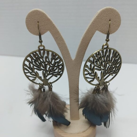 5/$25 Feather Earrings Peacock Feathers Earrings Boho Statement Retro Jewelry - Picture 5 of 6